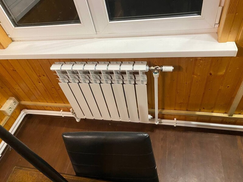 Отопление от газгольдера в Козельске под ключ - алюминиевые радиаторы